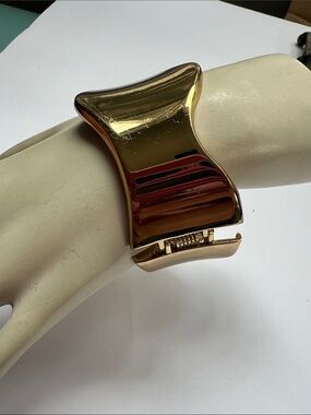 Gold-tone Sculptural Cuff Bracelet